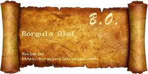 Borgula Olaf névjegykártya